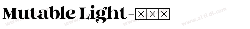 Mutable Light字体转换